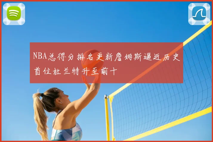 NBA总得分排名更新詹姆斯逼近历史首位杜兰特升至前十